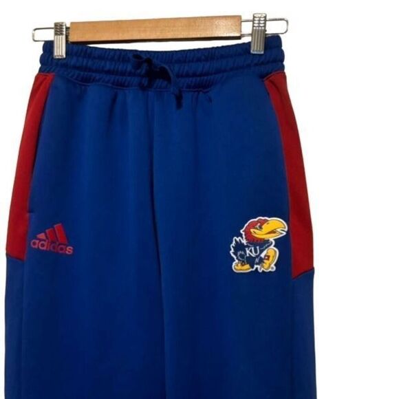 Kansas Jayhawks Size Medium Adidas Warm Up Pants - Picture 2 of 7
